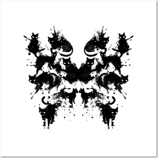 Rorschach Test Cat’s On My Mind Posters and Art